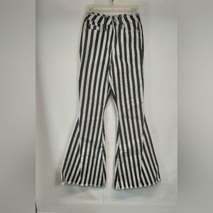 Black & White Bell Bottom Denim Pants